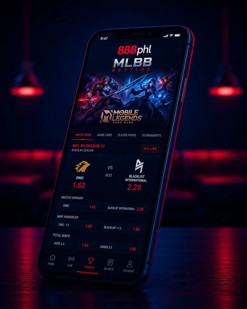 Esports betting in neon glow