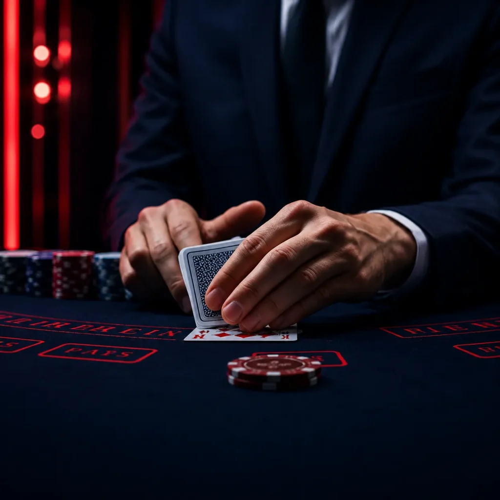 High-stakes moment at the casino table